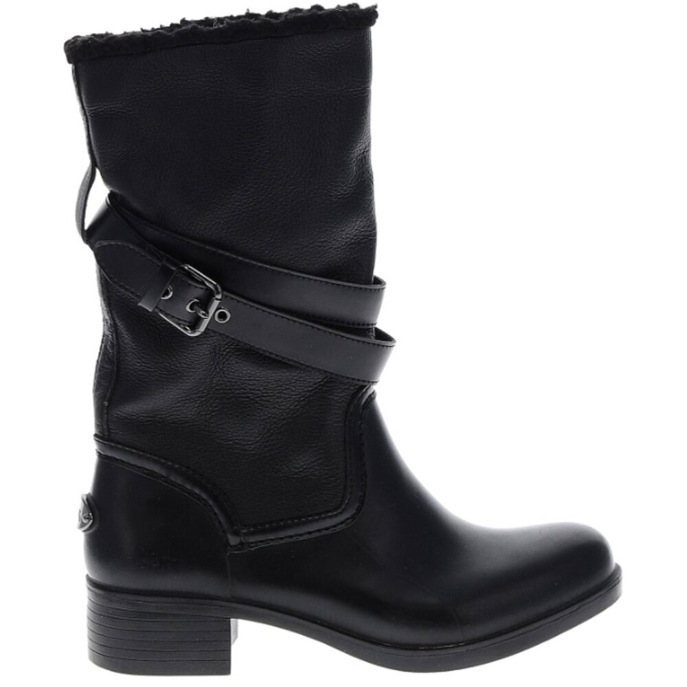 Coach Black Leather Boots - Size 8 - 2 inch heel